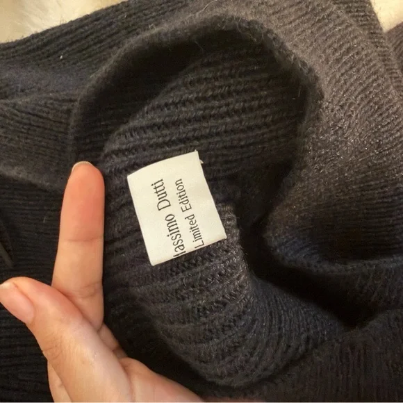 Massimo Dutti Black Sleeveless Ribbed Turtleneck Dress - Picture 12 of 12